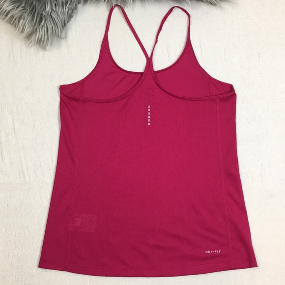 Pink NikeDri- Fit  Y Back Running Tank Top - Picture 7 of 8